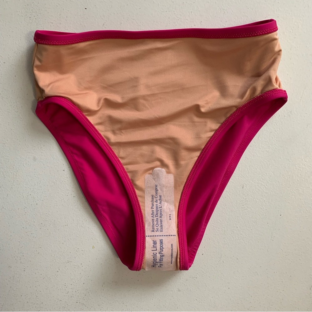 J Crew Pink High-Rise Bikini Bottom Size XS NWT Radiant Fuchsia Swimwear - Picture 6 of 15